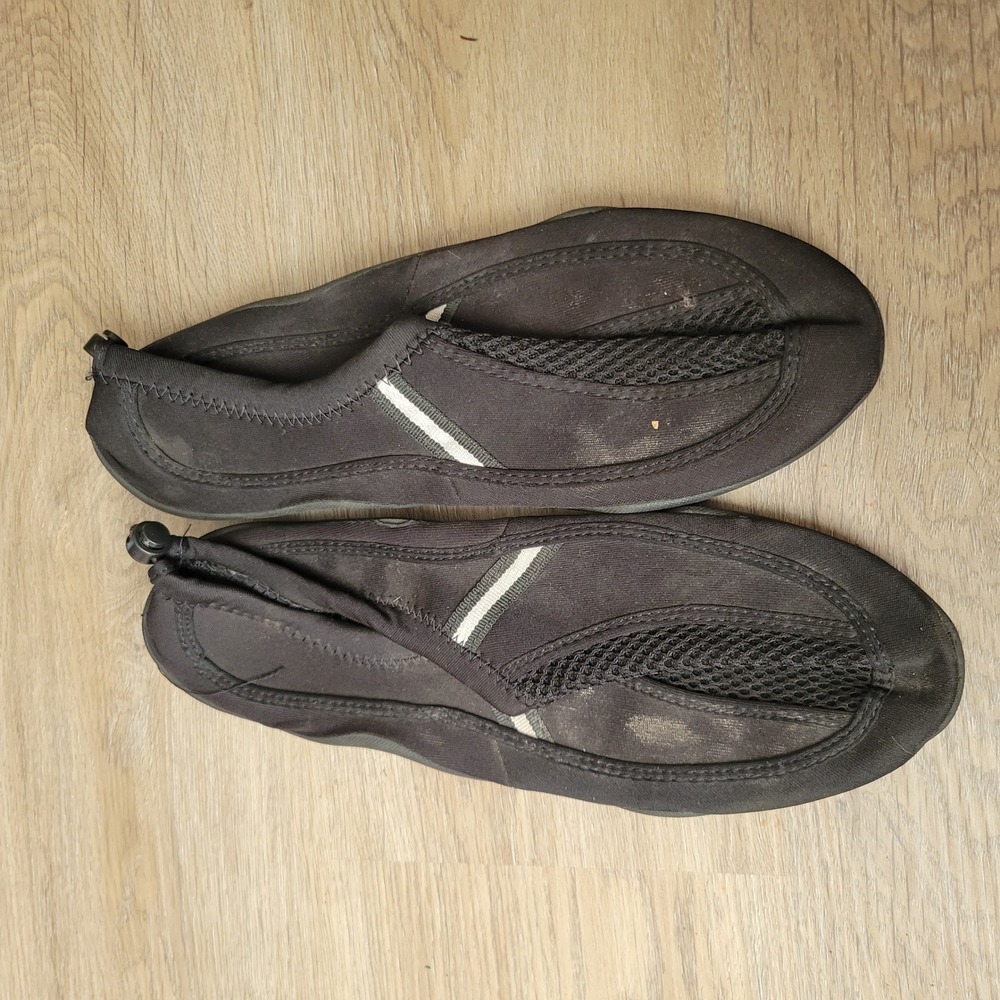 Unbranded Mens Water Shoes 9-10 Black Mesh Athletic Aquatic Beach Pool Slip On